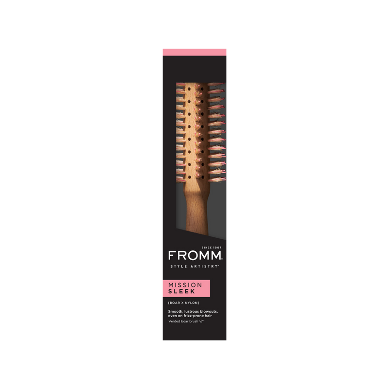 Fromm Mission Sleek 1.75" Round Wood Hair Brush