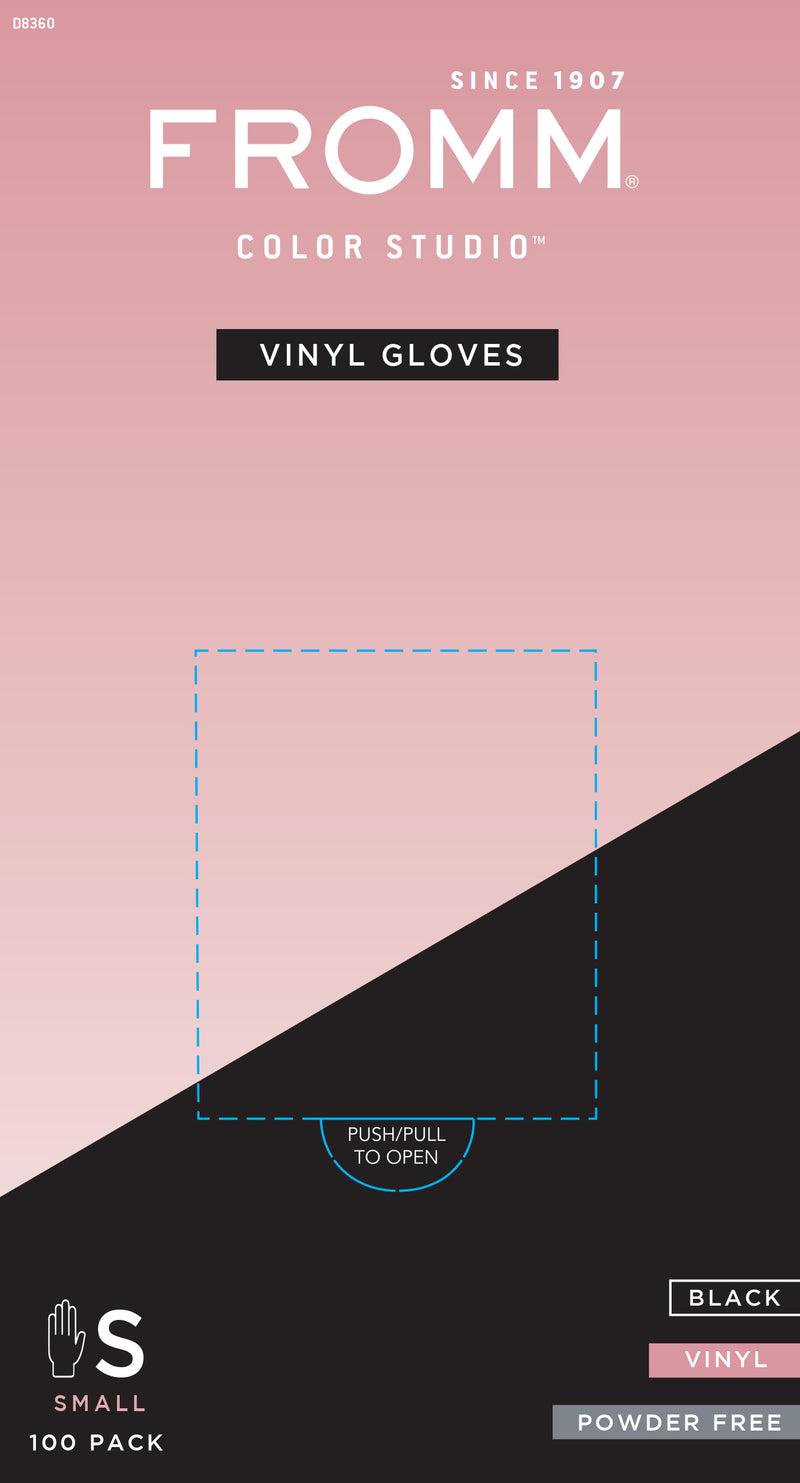 Fromm Black Disposable Vinyl Gloves