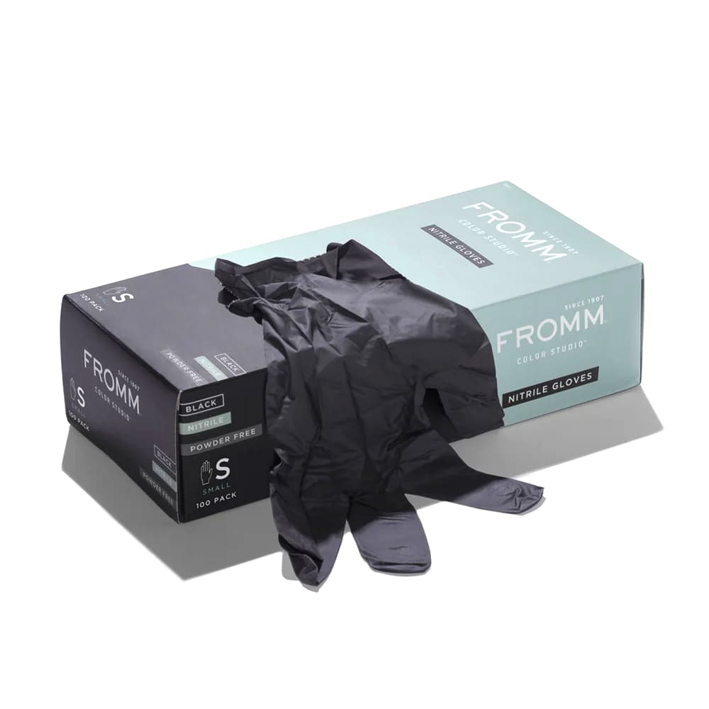 Fromm Premium Black Powder Free Nitrile Gloves 100 Pack