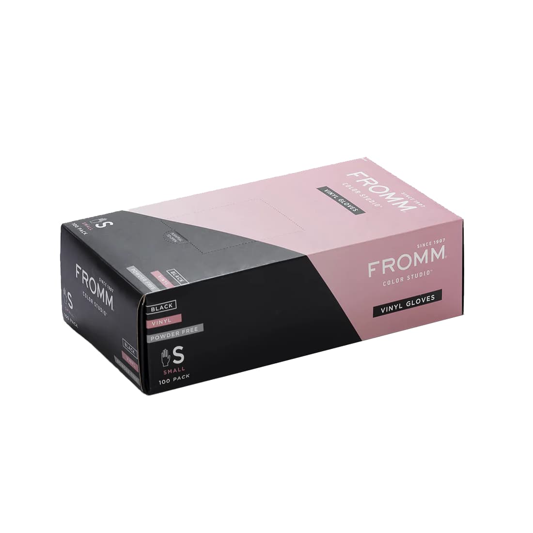 Fromm Premium Black Powder Free Vinyl Gloves 100 Pack