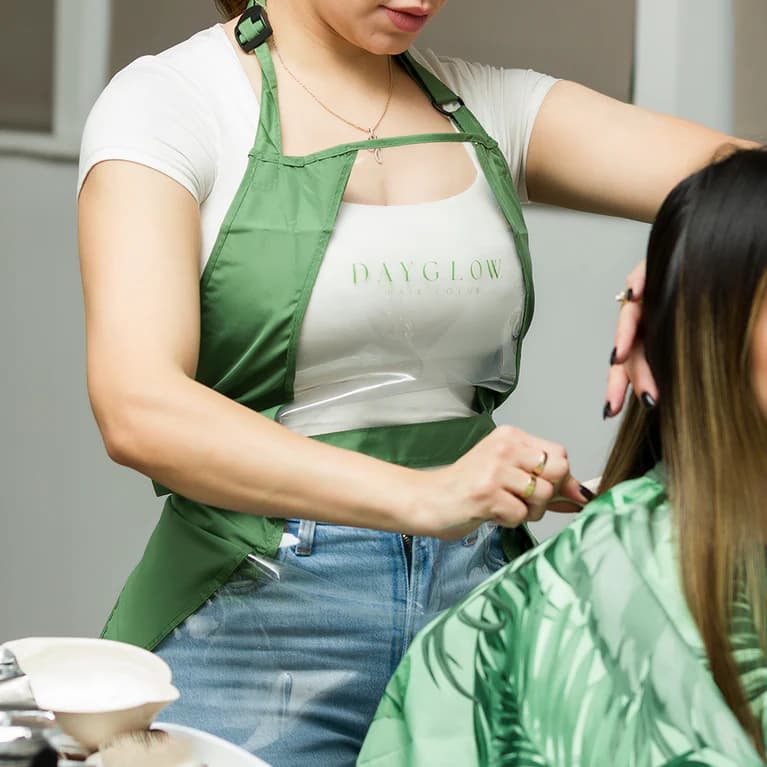 Color Edge Cali Collection Clear and Green Waterproof Apron